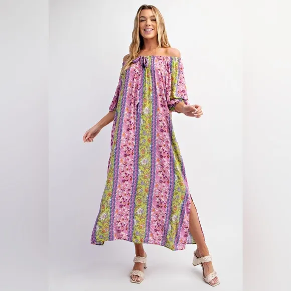 💥 Easel “Secret Garden Maxi” Dress | Pink