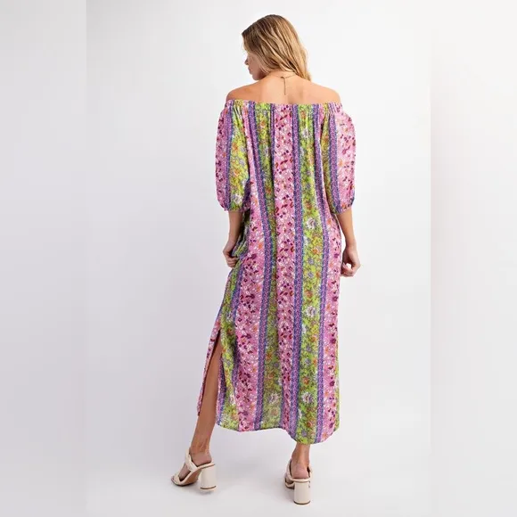 💥 Easel “Secret Garden Maxi” Dress | Pink
