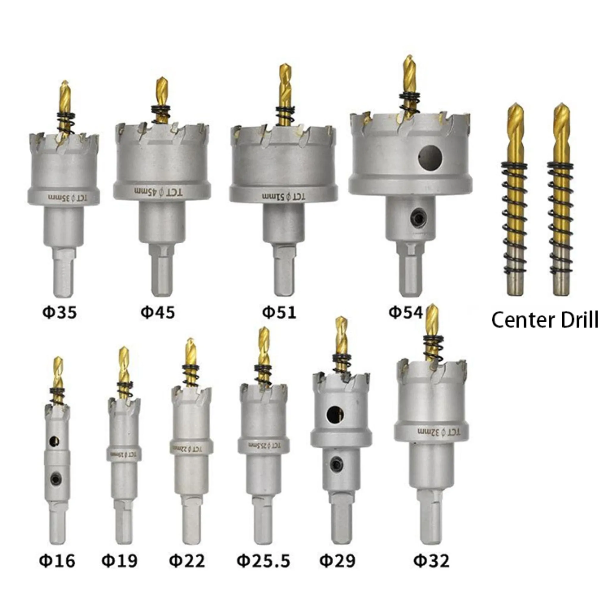 10 Piece Hole Saw Kit for Metal and Stainless Steel