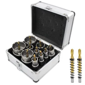 10 Piece Hole Saw Kit for Metal and Stainless Steel