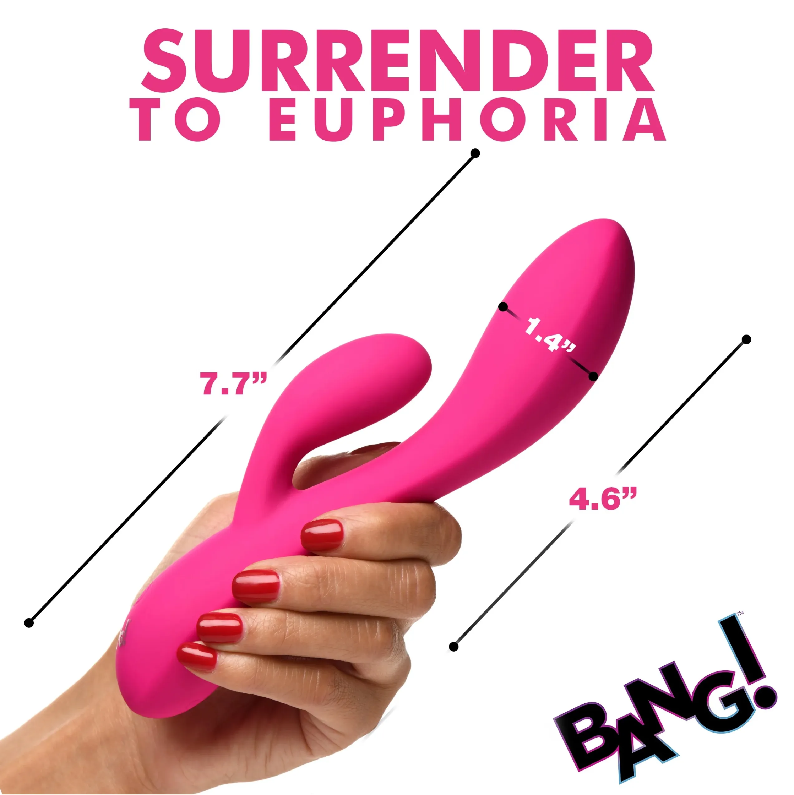10X Flexible Silicone Rabbit - Pink