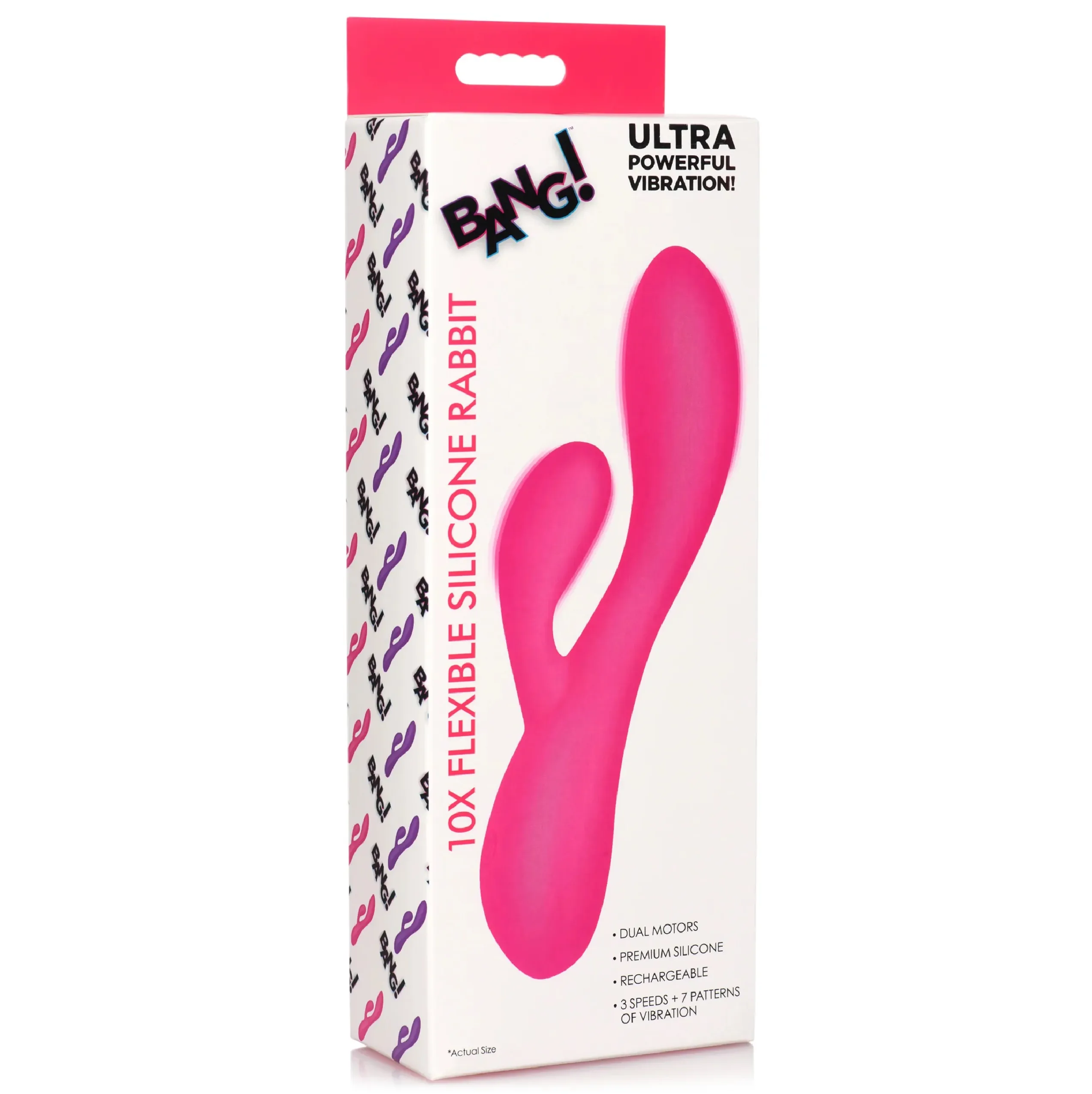 10X Flexible Silicone Rabbit - Pink