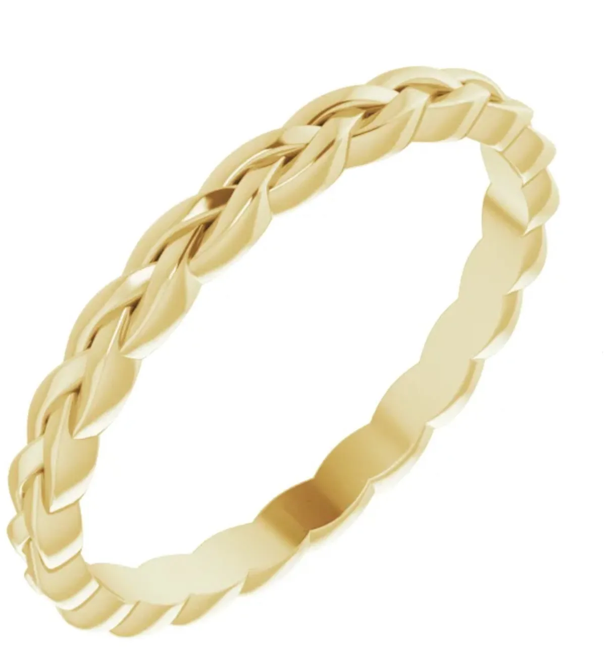 14kt Yellow gold Woven Band