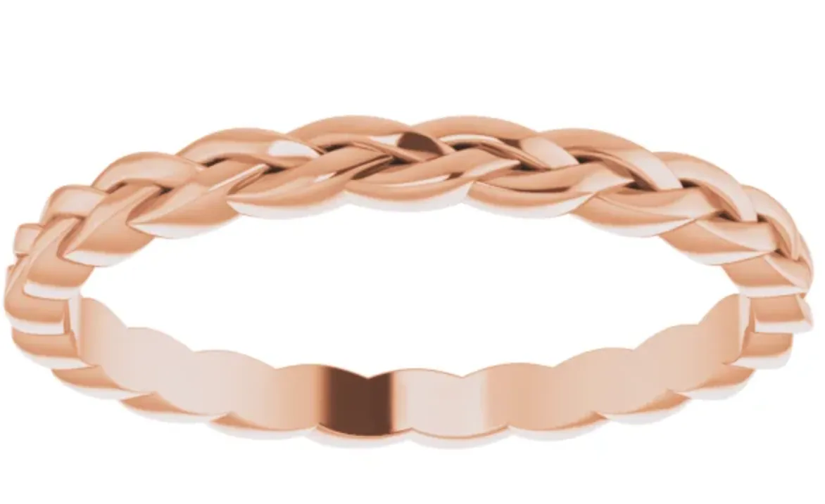 14kt Yellow gold Woven Band