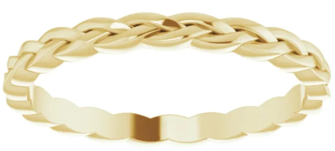 14kt Yellow gold Woven Band