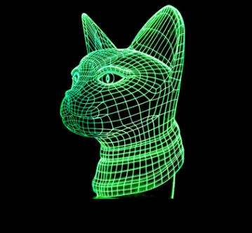 3D Touch Cat LED Light Table Lamp
