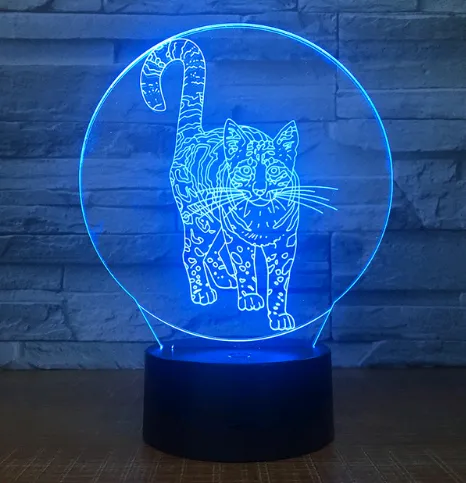 3D Touch Cat LED Light Table Lamp
