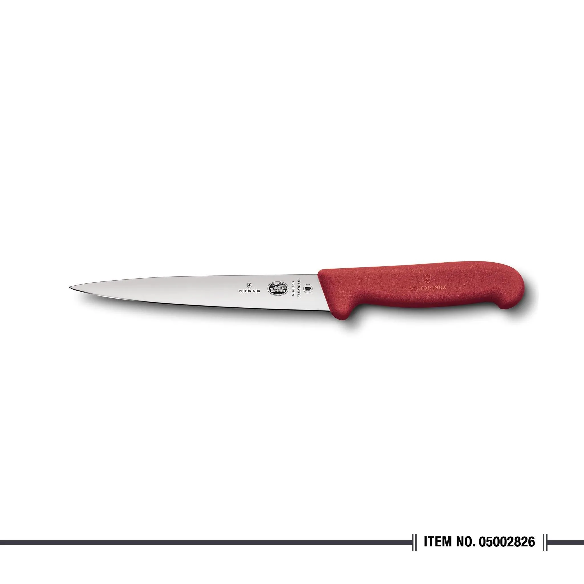 5.3701.18 HACCP Filleting Knife Red 18cm Flexible