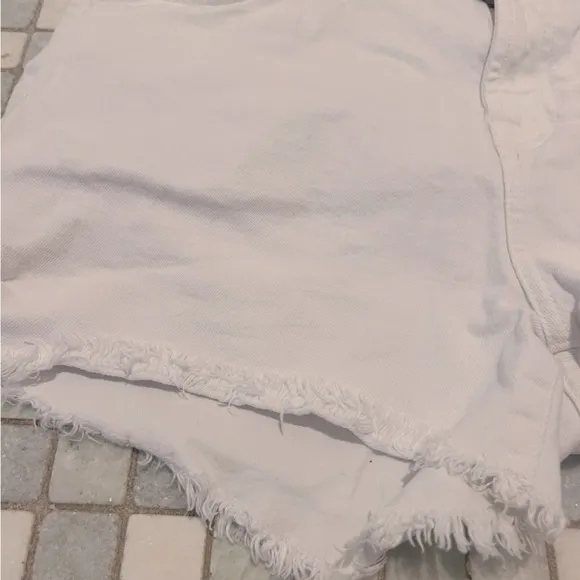 7 For All Mankind Denim Cut-Off Shorts 30 White