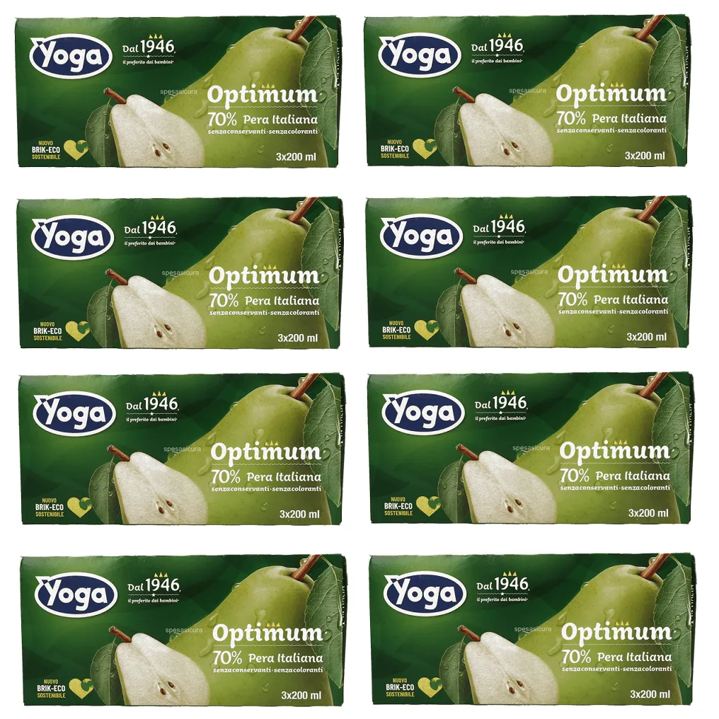 8x Yoga Optimum Brik Pera Birnen Fruchtsaft 3x200ml