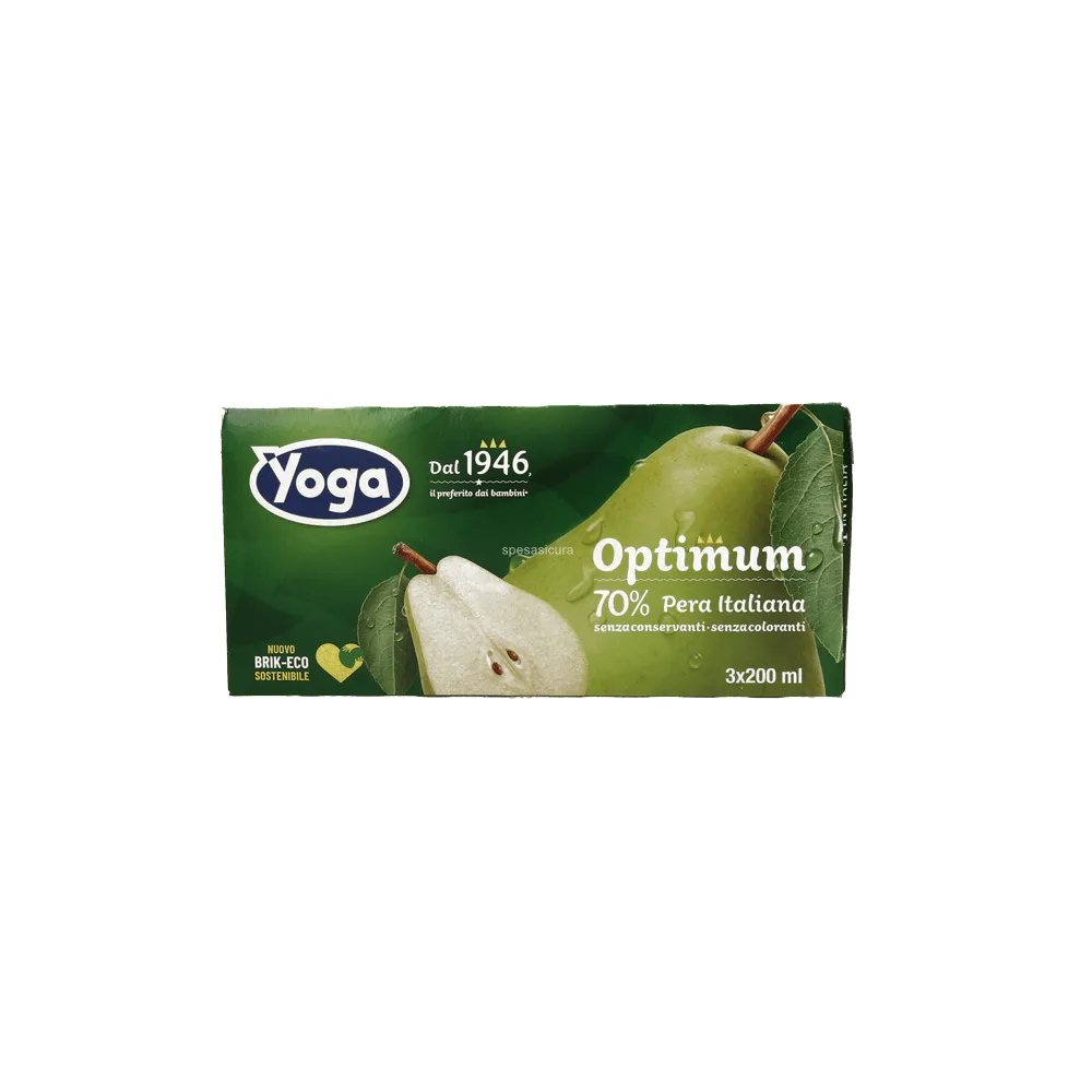8x Yoga Optimum Brik Pera Birnen Fruchtsaft 3x200ml