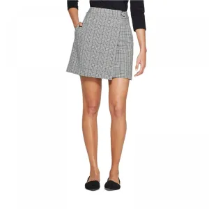 A New Day Women's Plaid Menswear Wrap Mini Skirt