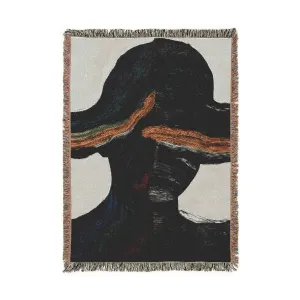 Abstract Duality Flowing Contrast Woven Blanket