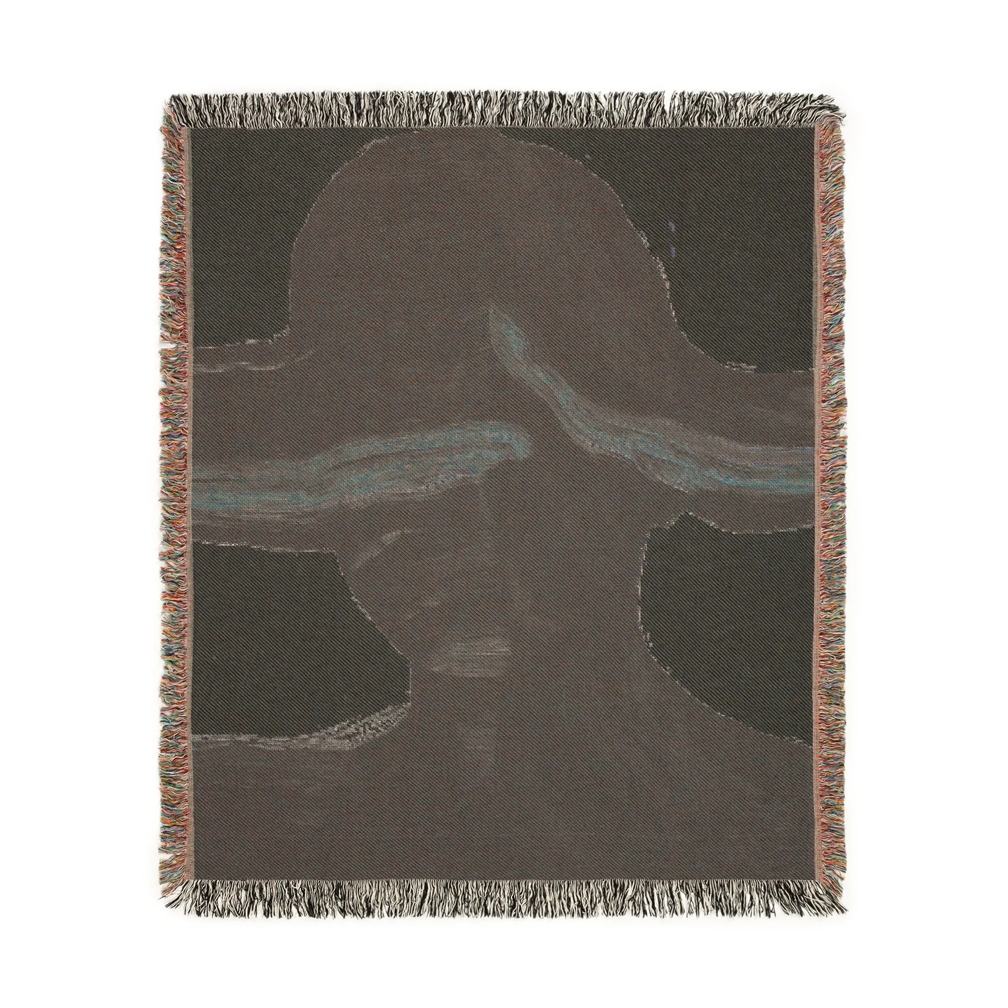 Abstract Duality Flowing Contrast Woven Blanket