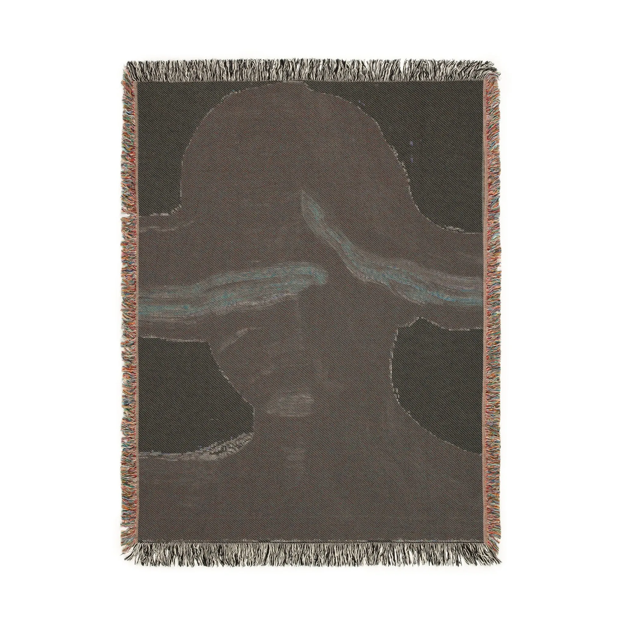 Abstract Duality Flowing Contrast Woven Blanket