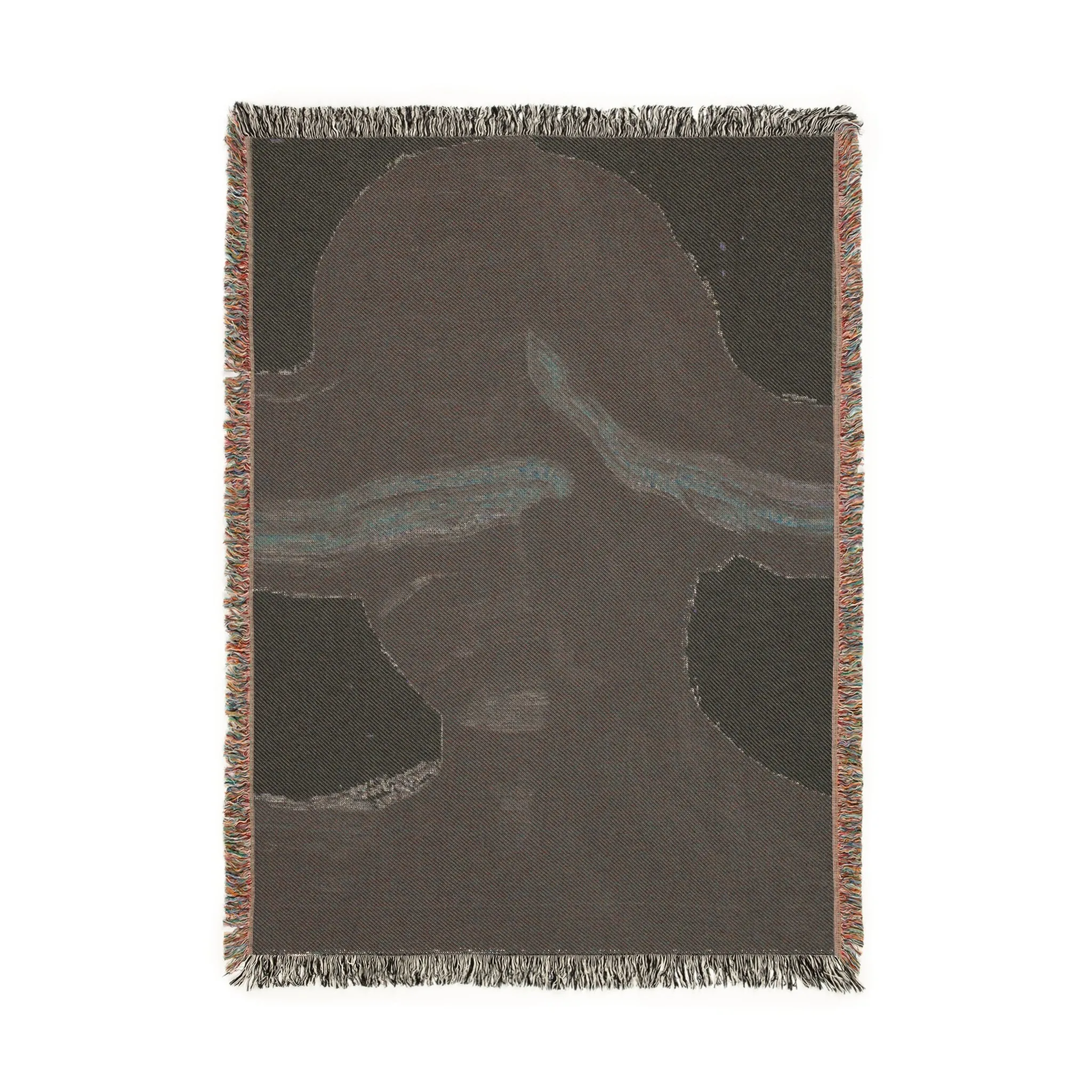 Abstract Duality Flowing Contrast Woven Blanket