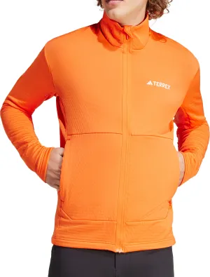 adidas Terrex Multi Light Full Zip Long Sleeve Mens Walking Top - Orange