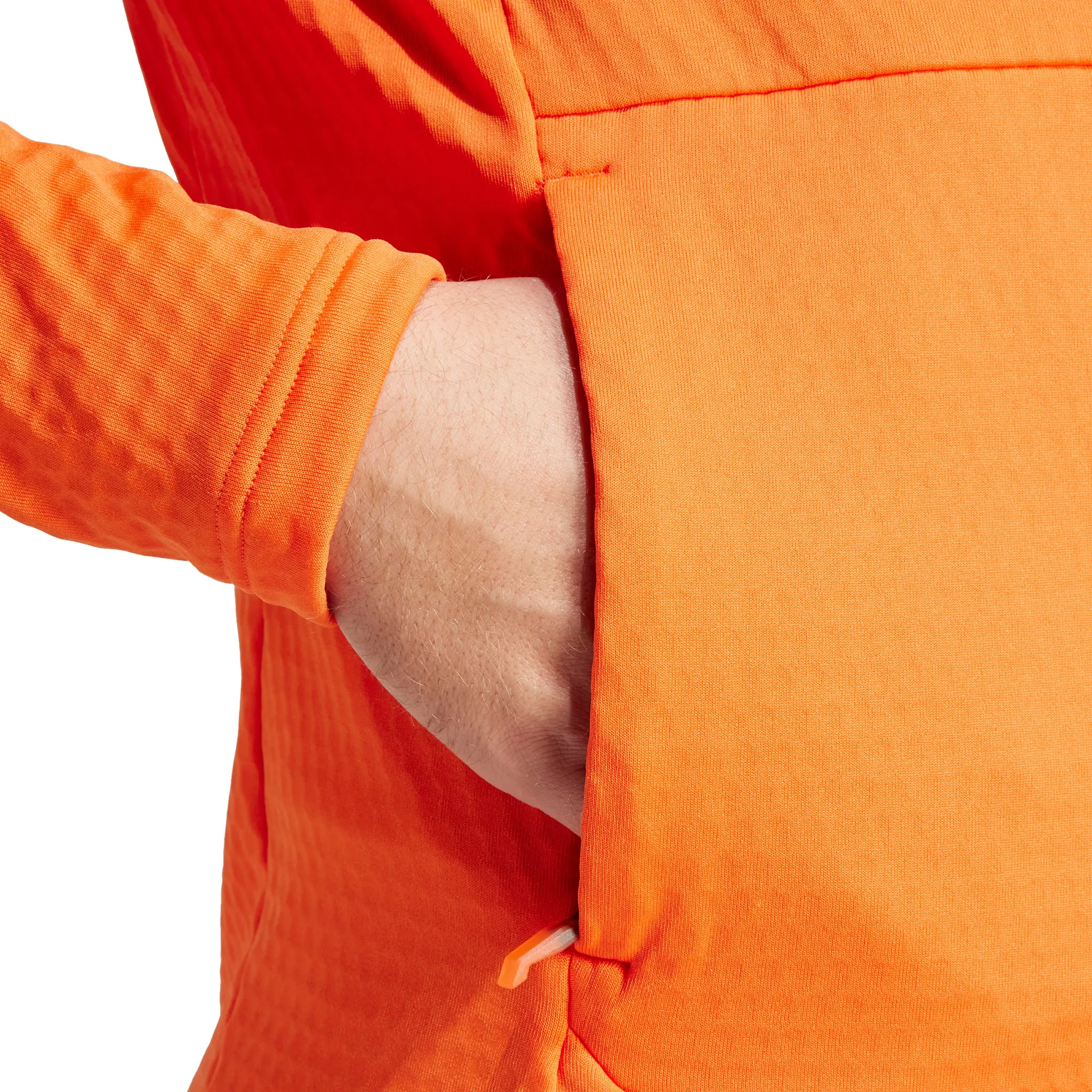 adidas Terrex Multi Light Full Zip Long Sleeve Mens Walking Top - Orange