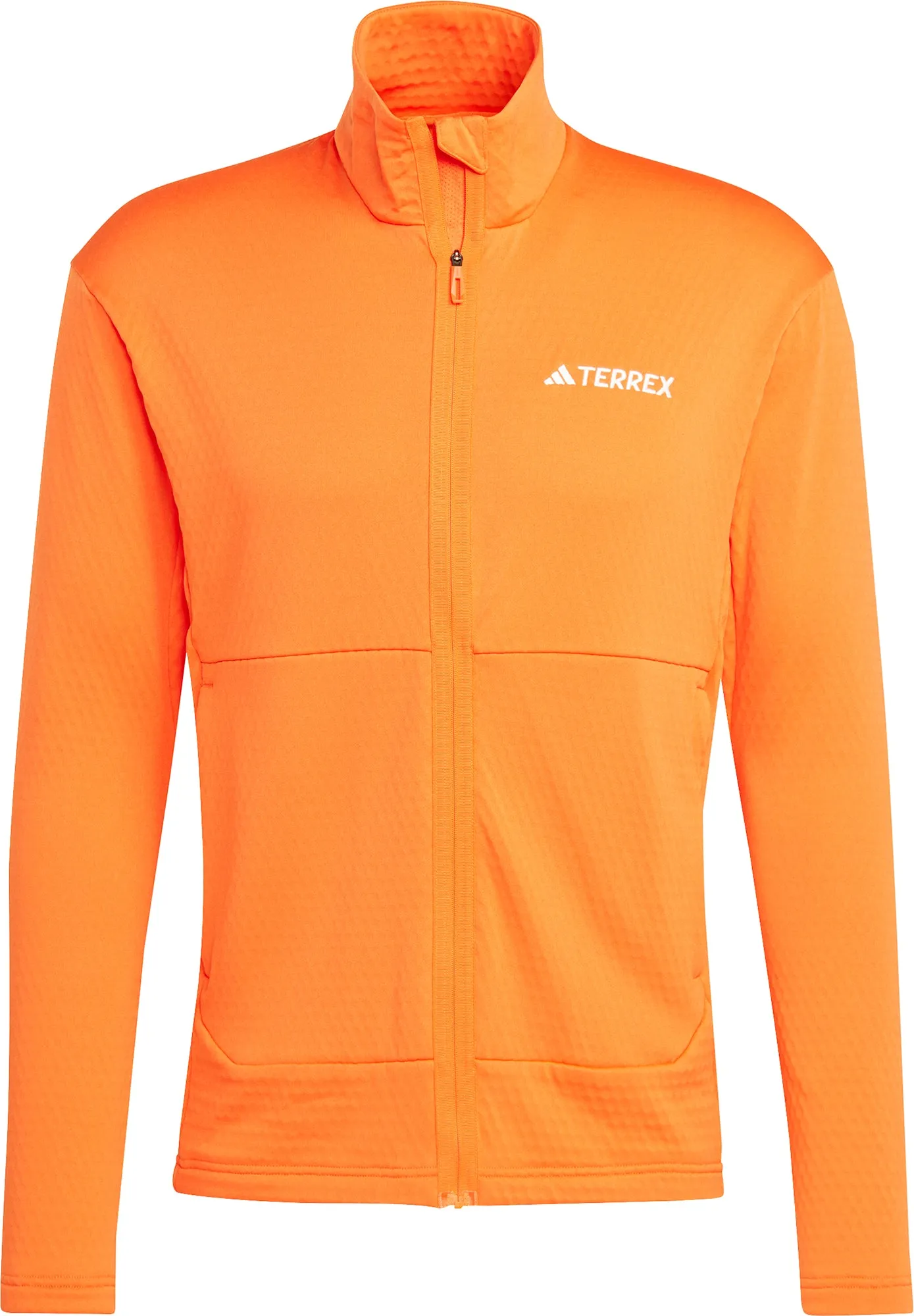 adidas Terrex Multi Light Full Zip Long Sleeve Mens Walking Top - Orange