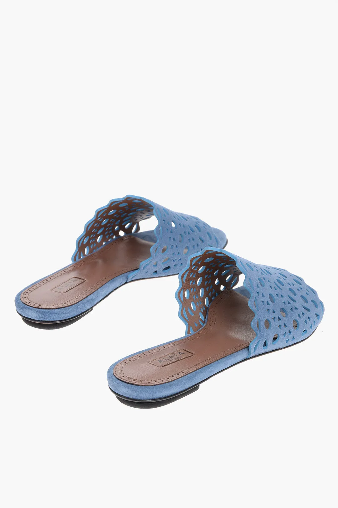 Alaia Perforated Suede VIENNE Sliders