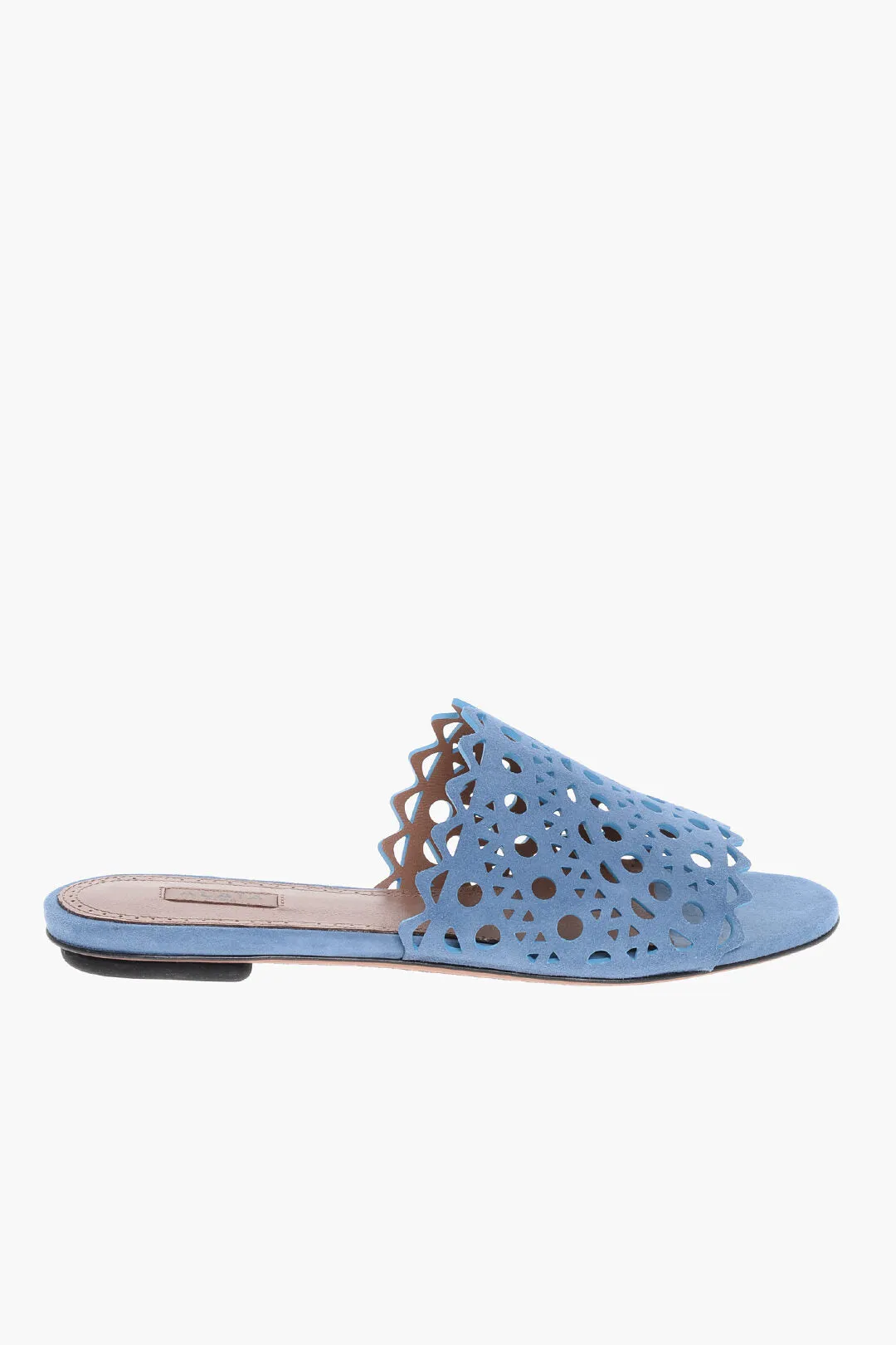 Alaia Perforated Suede VIENNE Sliders