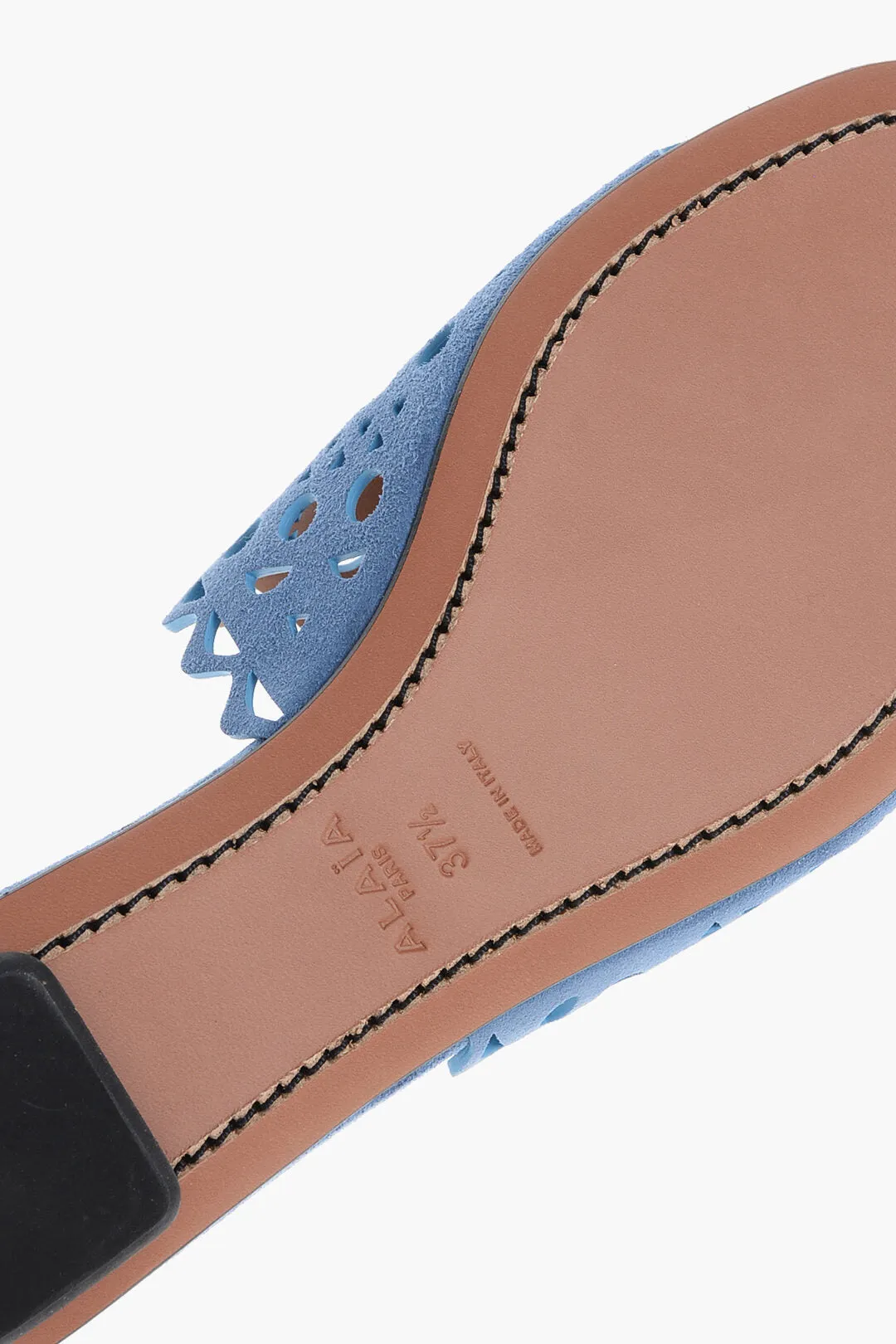 Alaia Perforated Suede VIENNE Sliders