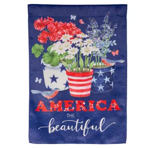 America the Beautiful Suede House Flag,13s11306