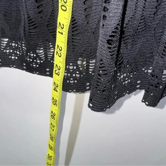 Anthropologie Moulinette Soeurs Black Eyelet Lace Trumpet Skirt Size Small