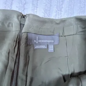 Anthropologie Roxanna Suede Mini Skirt Moss Green Size 12 Lined Ruched New $98