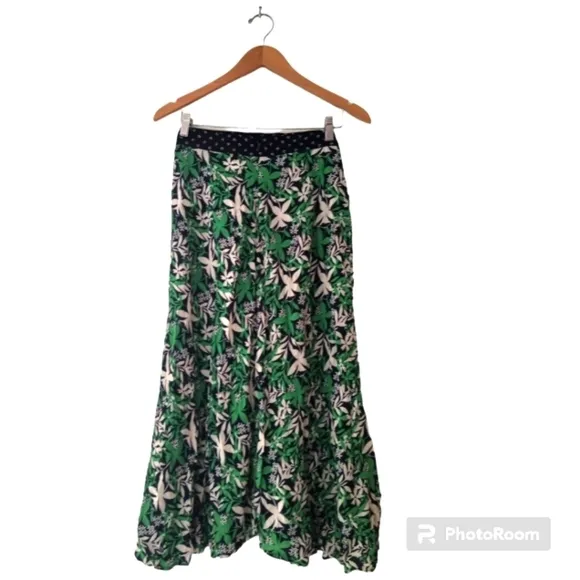 🦚Anthropologie Velvet By Graham &amp; Spencer Susannah Wrap Midi Skirt. Size S