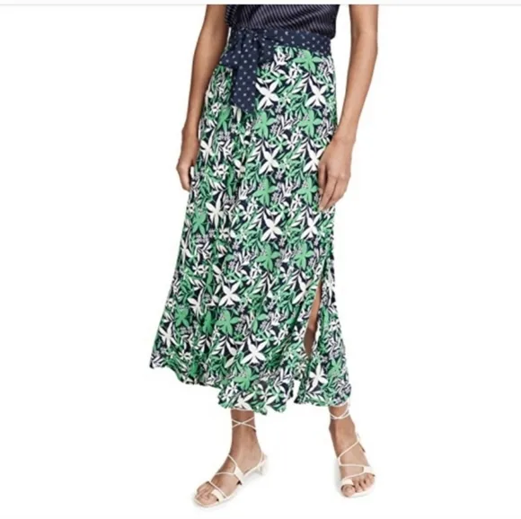 🦚Anthropologie Velvet By Graham &amp; Spencer Susannah Wrap Midi Skirt. Size S