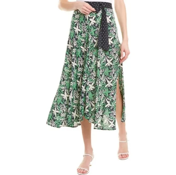 🦚Anthropologie Velvet By Graham &amp; Spencer Susannah Wrap Midi Skirt. Size S