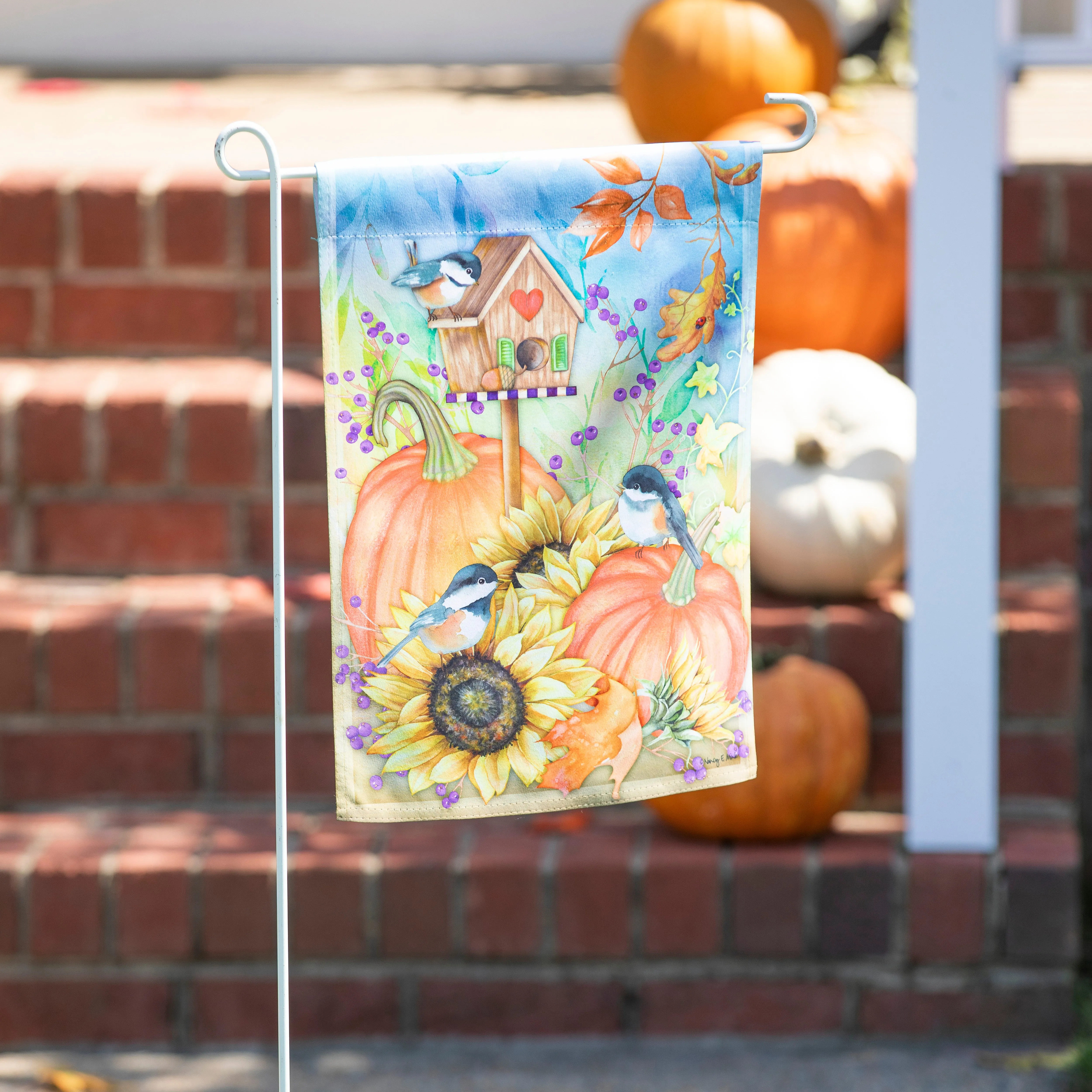Autumn Greetings Garden Suede Flag,14s10972