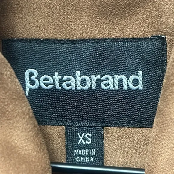 BetaBrand Vegan Suede Moto Jacket Womens Size‎ XS