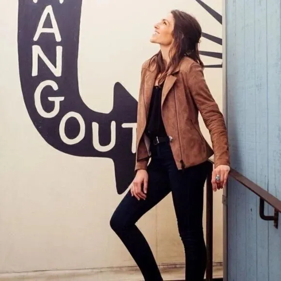 BetaBrand Vegan Suede Moto Jacket Womens Size‎ XS
