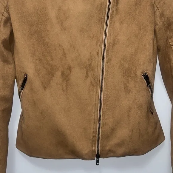 BetaBrand Vegan Suede Moto Jacket Womens Size‎ XS