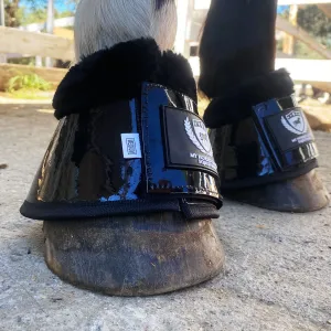 Black Glossy Overreach Bell Boots