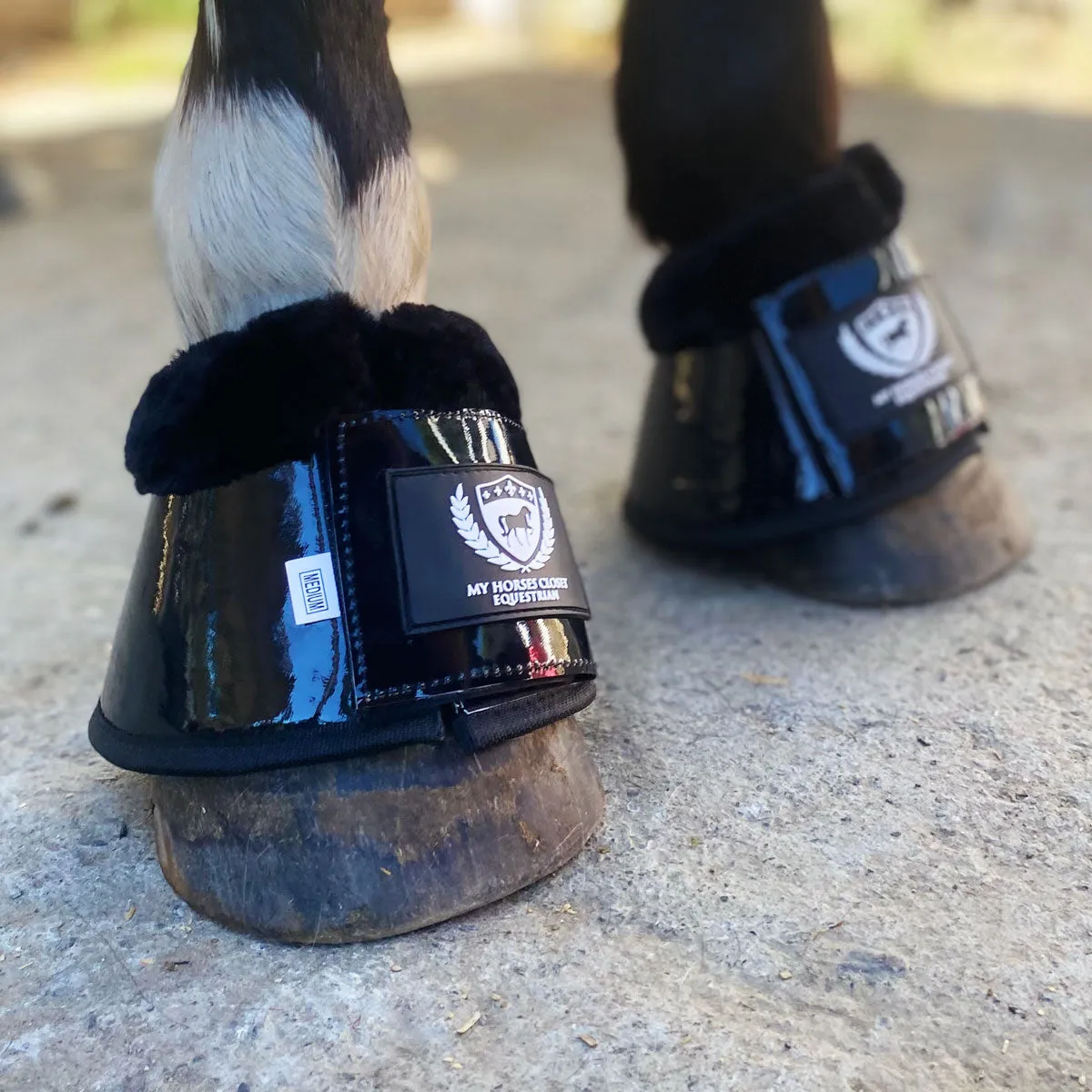 Black Glossy Overreach Bell Boots