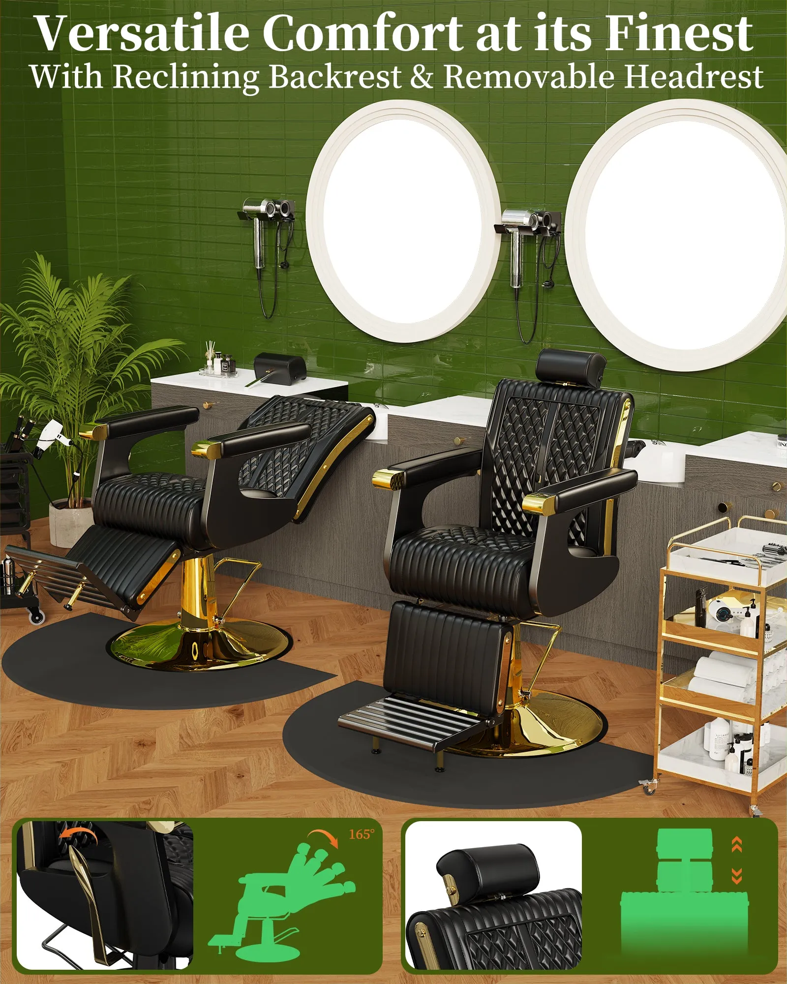 Black Gold Barber Chair BS-161