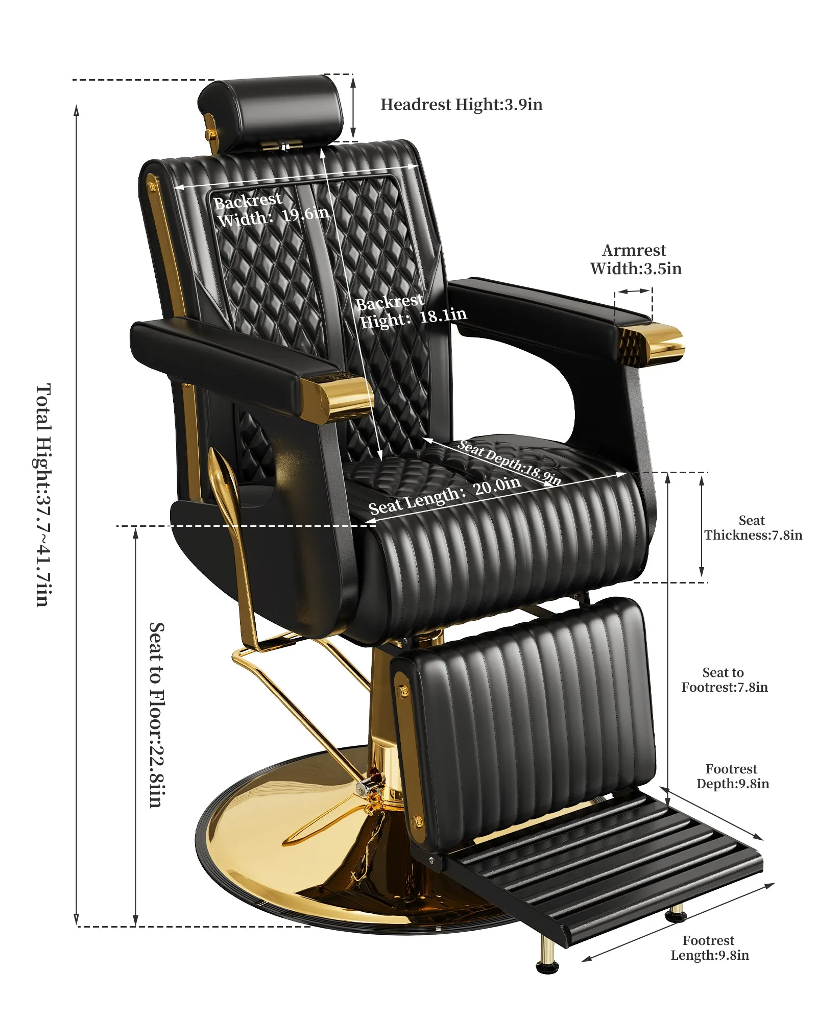 Black Gold Barber Chair BS-161