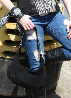 Black Suede Cowgirl Purse