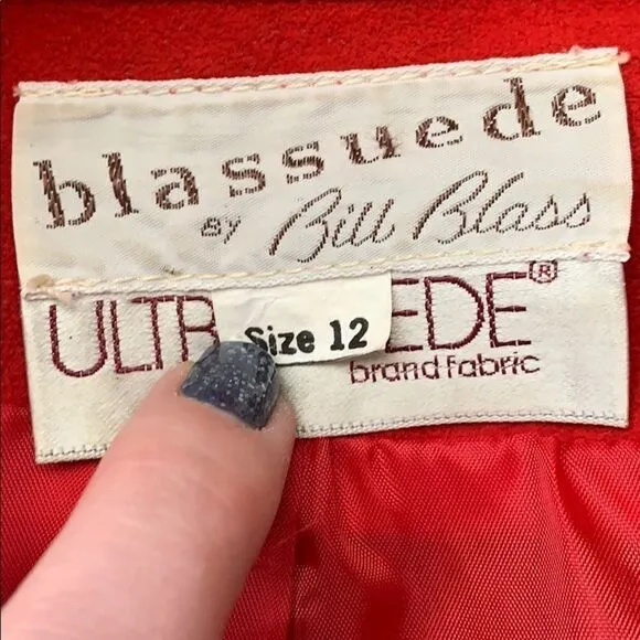 BLASSUEDE by Bill Blass Vintage Coat Jacket Suede