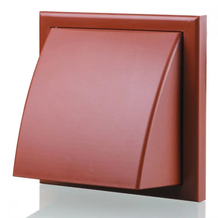 Blauberg DK-125-PVC-TER Ventilation PVC Flexible Duct Cowled Wall Kit 5" 125mm Terracotta