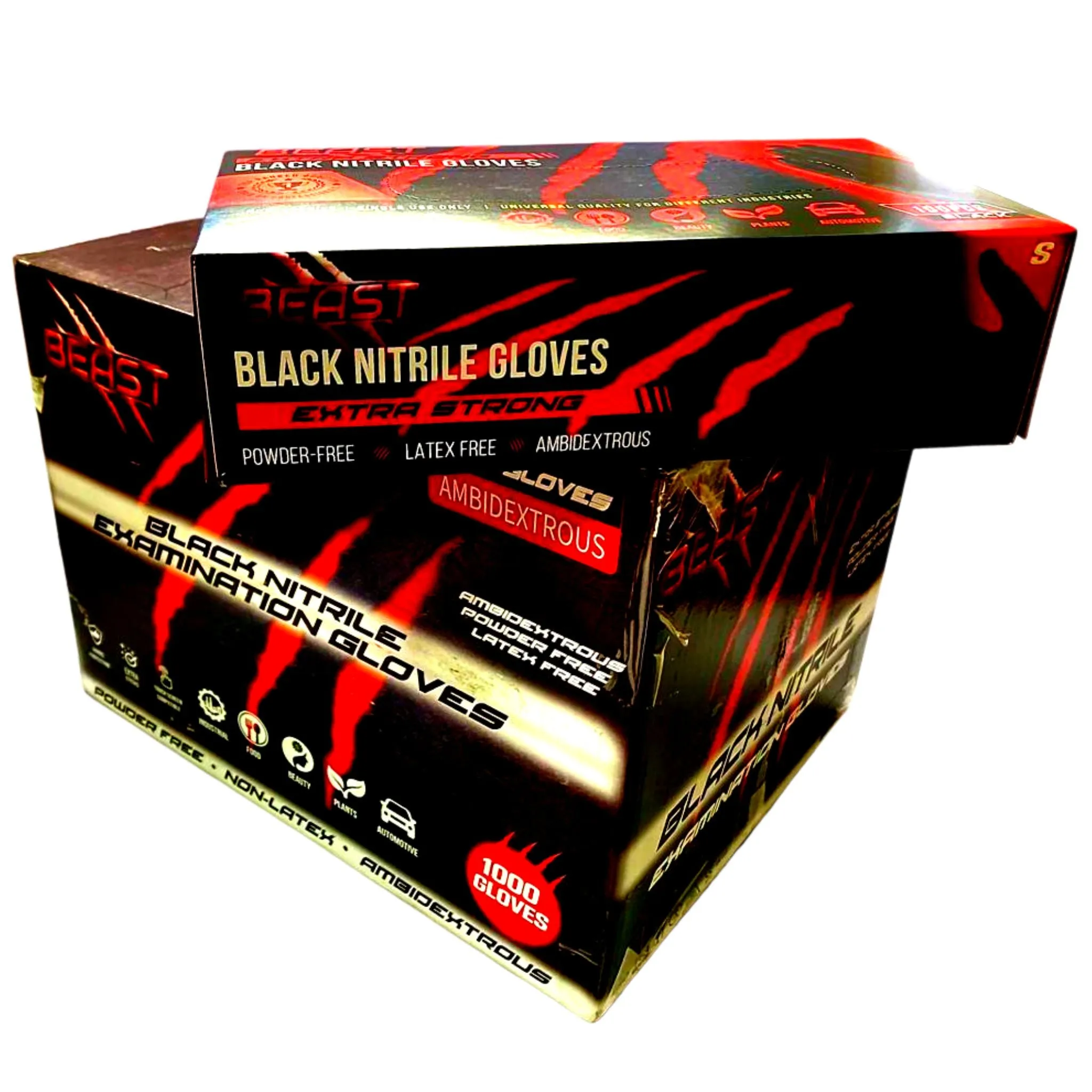 BOX PACK - Black Nitrile Gloves - 1000 Pack