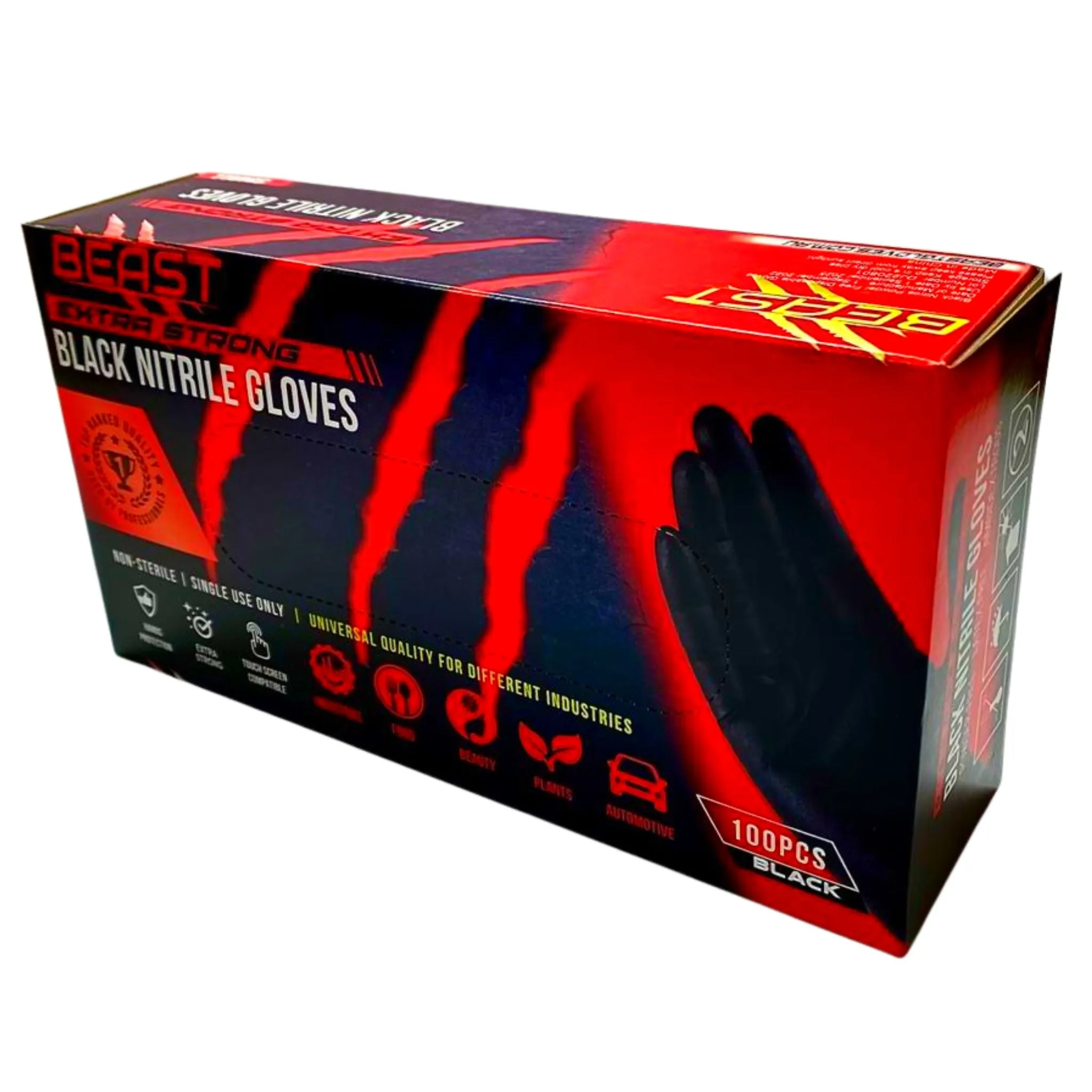 BOX PACK - Black Nitrile Gloves - 1000 Pack