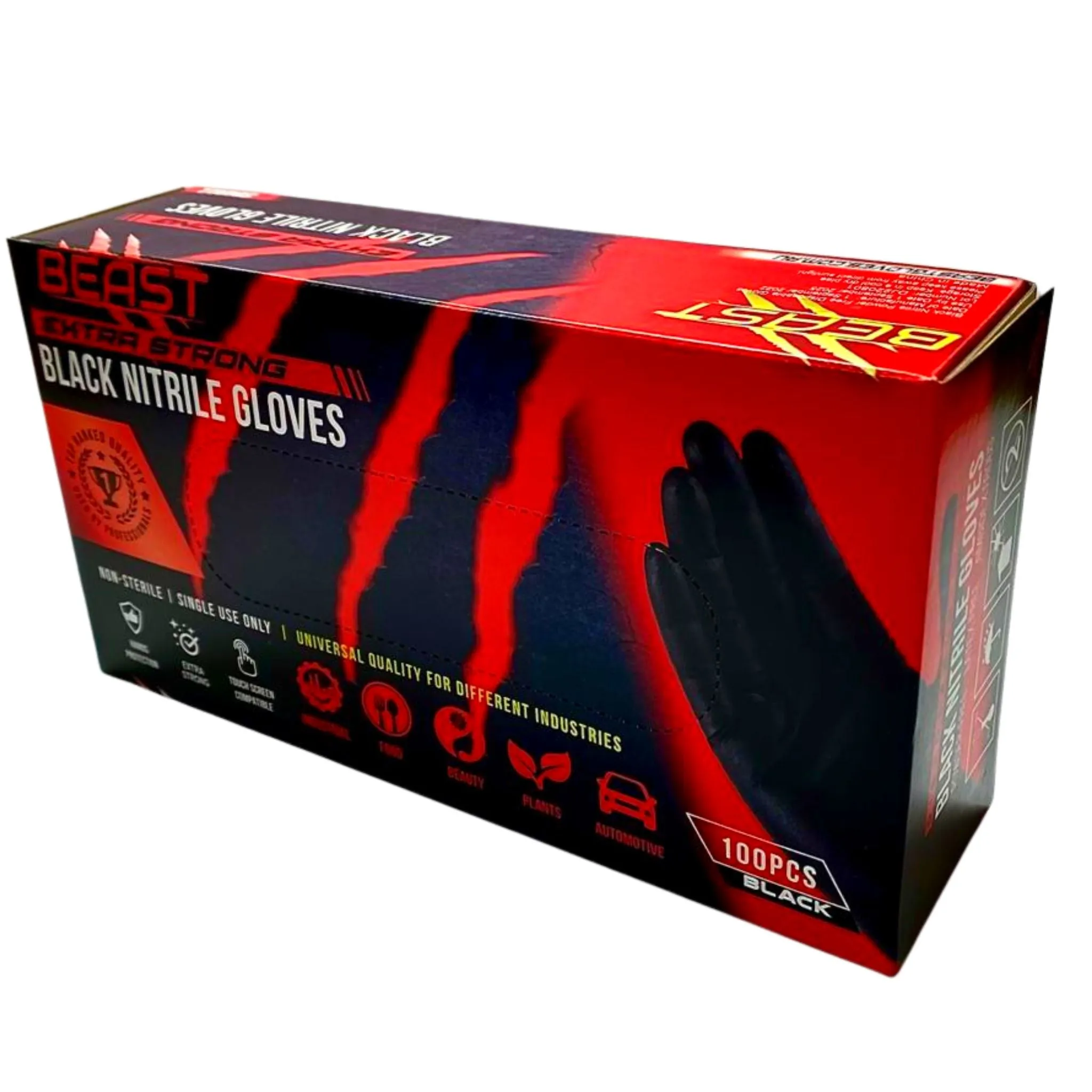 BOX PACK - Black Nitrile Gloves - 1000 Pack