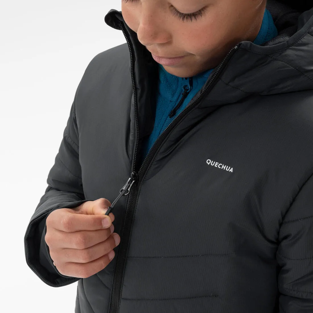 BOYS’ PADDED HIKING JACKET HYBRID AGED 7-15