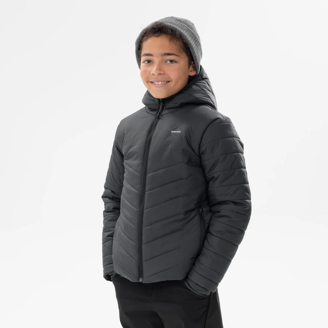 BOYS’ PADDED HIKING JACKET HYBRID AGED 7-15