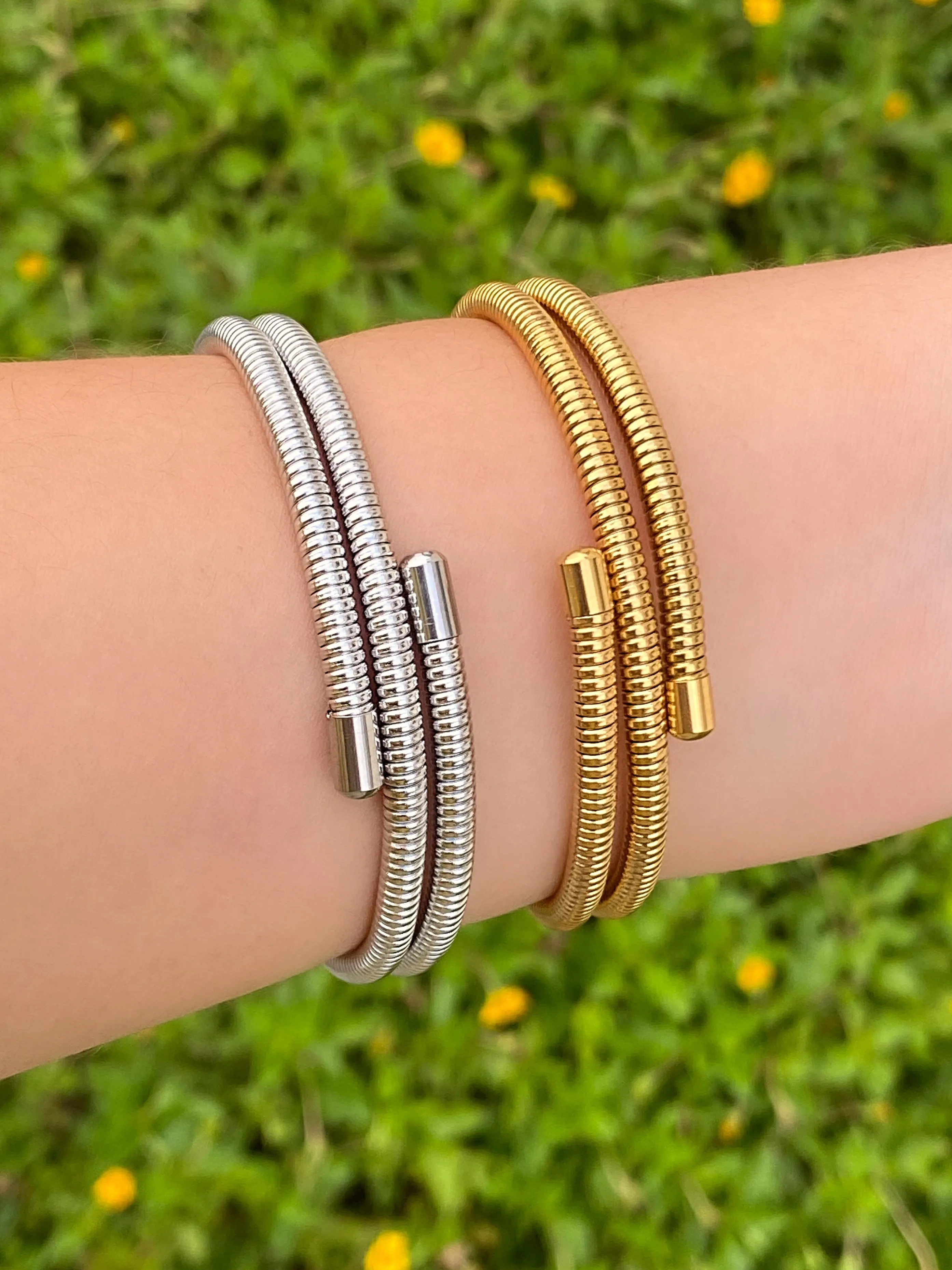 Brazalete Triple Tipo Resorte Flexible