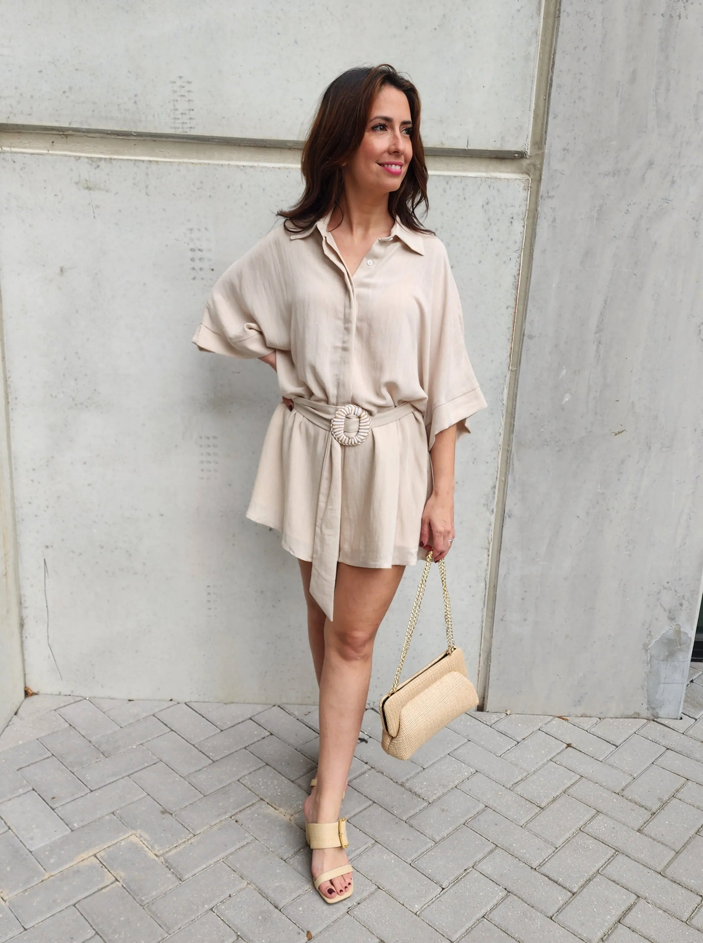 Breezy Belted Romper- Final Sale